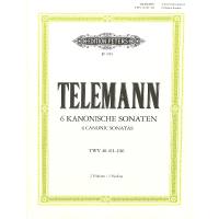6 kanonische Sonaten Telemann Georg Philipp Noten für zwei Violinen 4394 