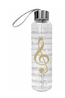 Glasflasche Violinschlüssel