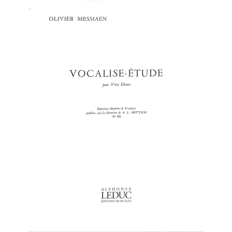 Titelbild für AL 18764 - VOCALISE ETUDE POUR VOIX ELEVEES