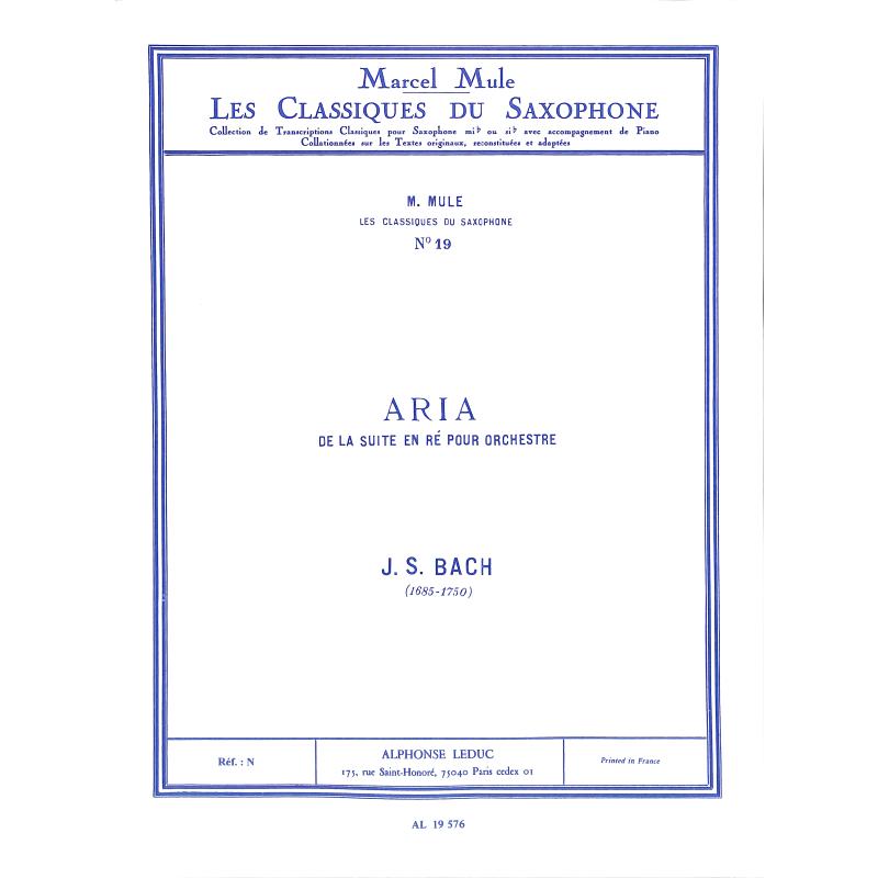 Titelbild für AL 19576 - AIR (ORCHESTERSUITE 3 D-DUR BWV 1068)