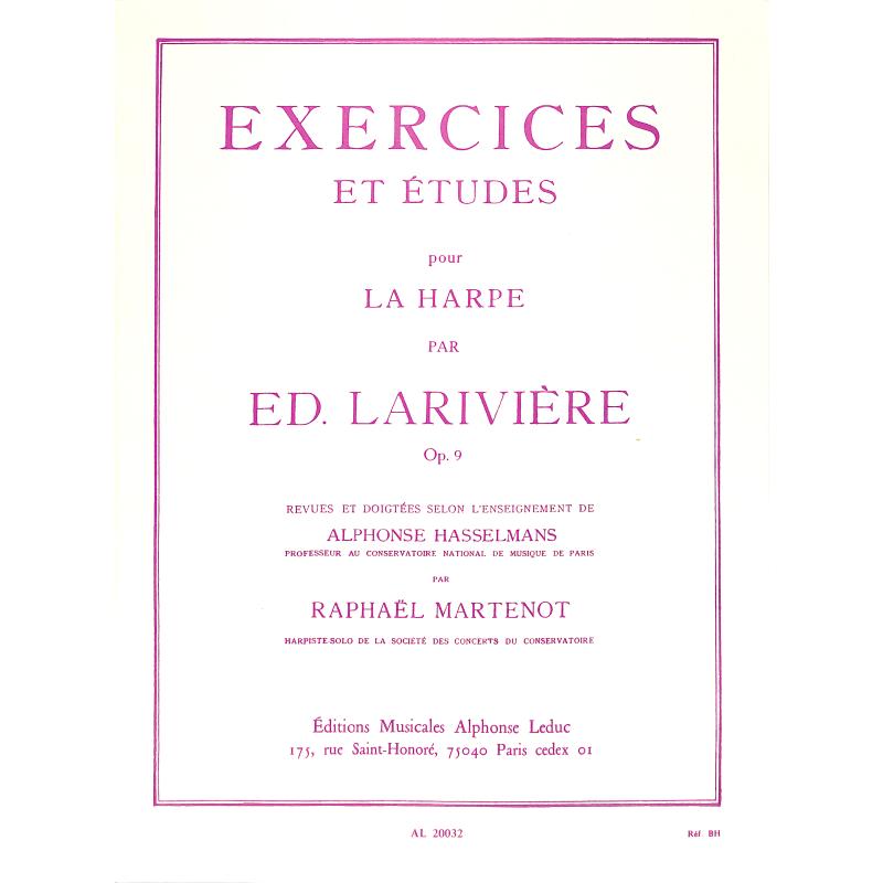 Titelbild für AL 20032 - EXERCICES ET ETUDES OP 9