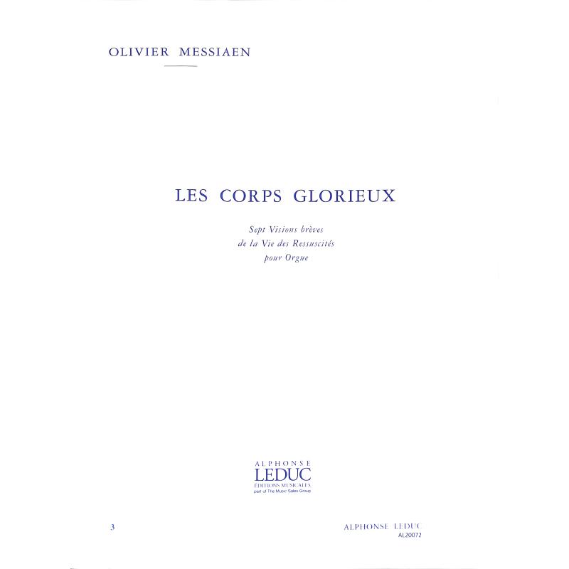 Titelbild für AL 20072 - LES CORPS GLORIEUX 3