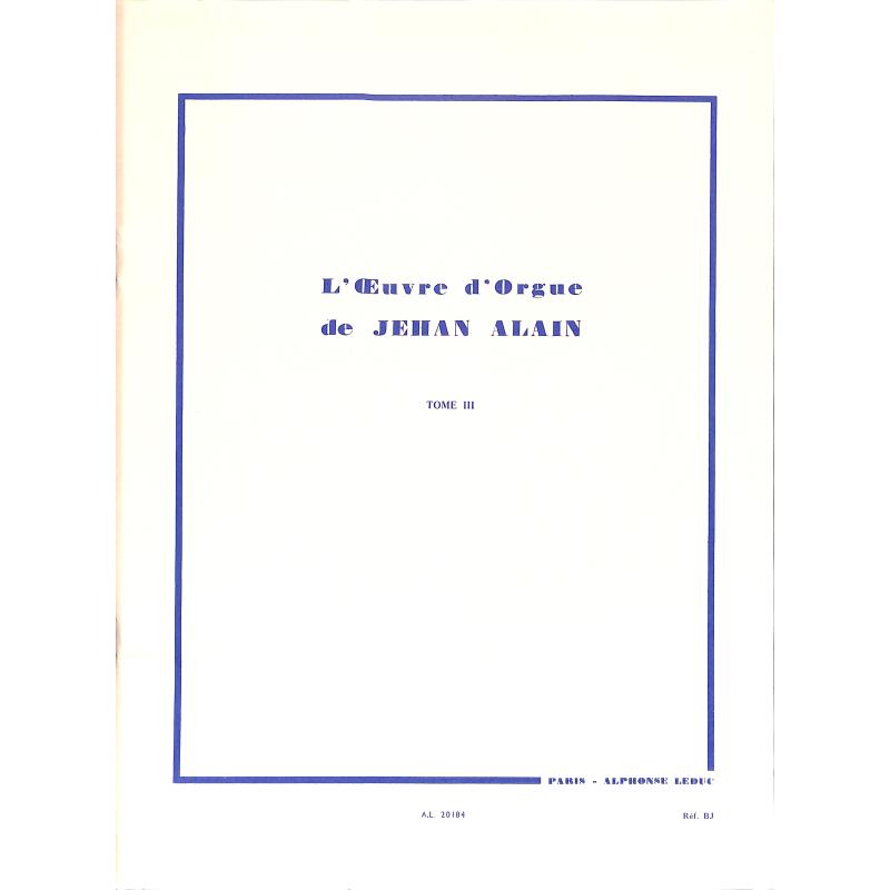 Titelbild für AL 20184 - L'OEUVRE D'ORGUE 3