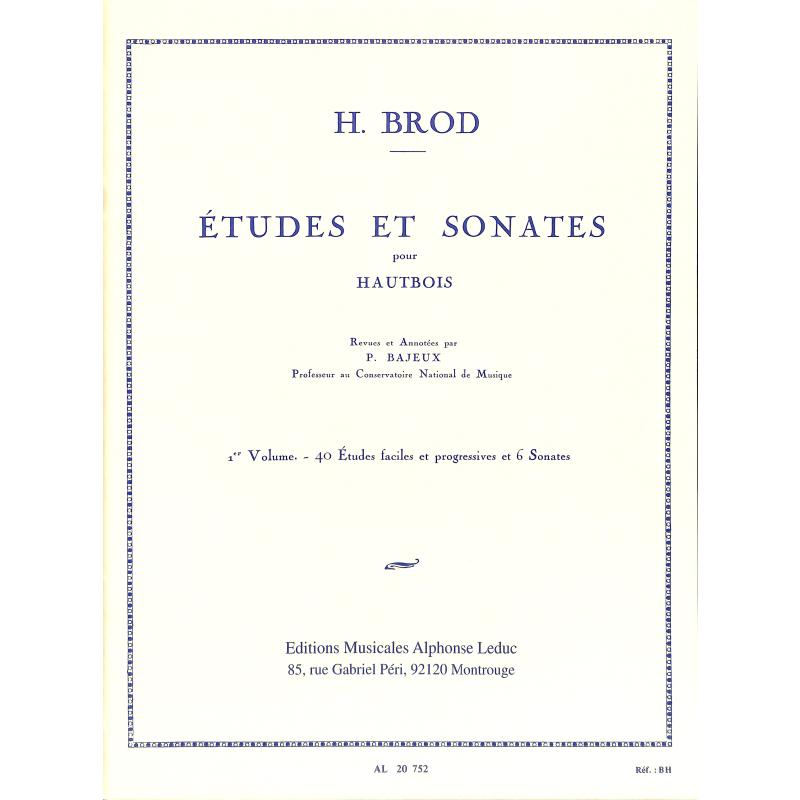 Titelbild für AL 20752 - ETUDES ET SONATES 1 - 40 ETUDES FACILES + PROGRESSIVES