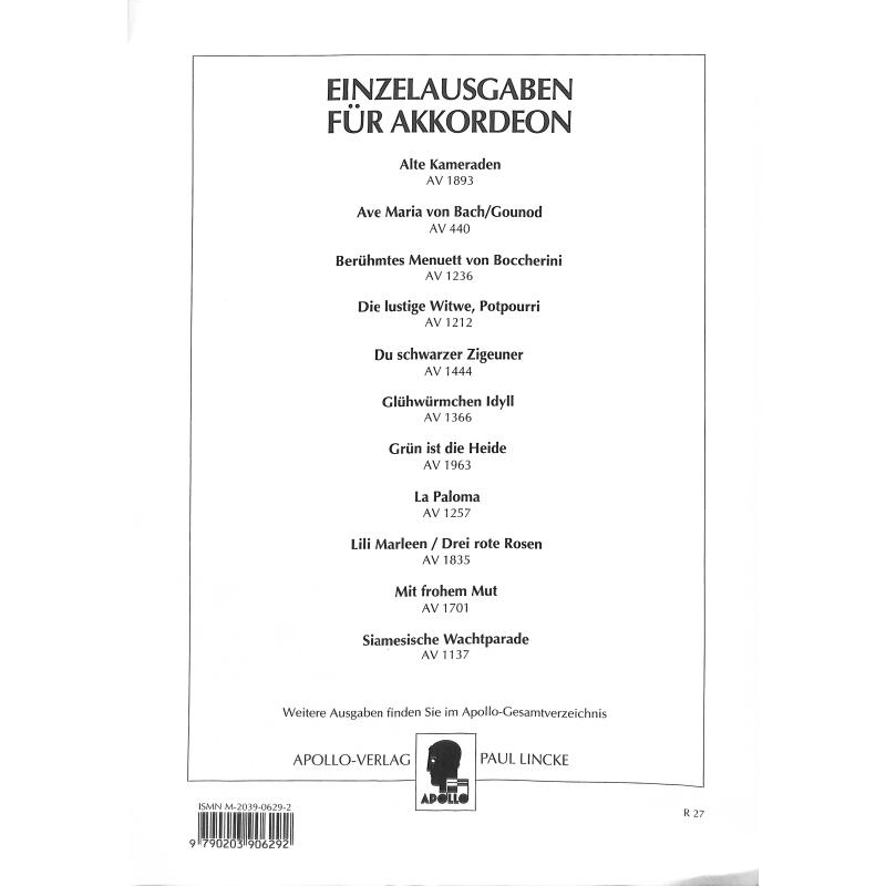 Notenbild für AV 1893 - ALTE KAMERADEN F-DUR