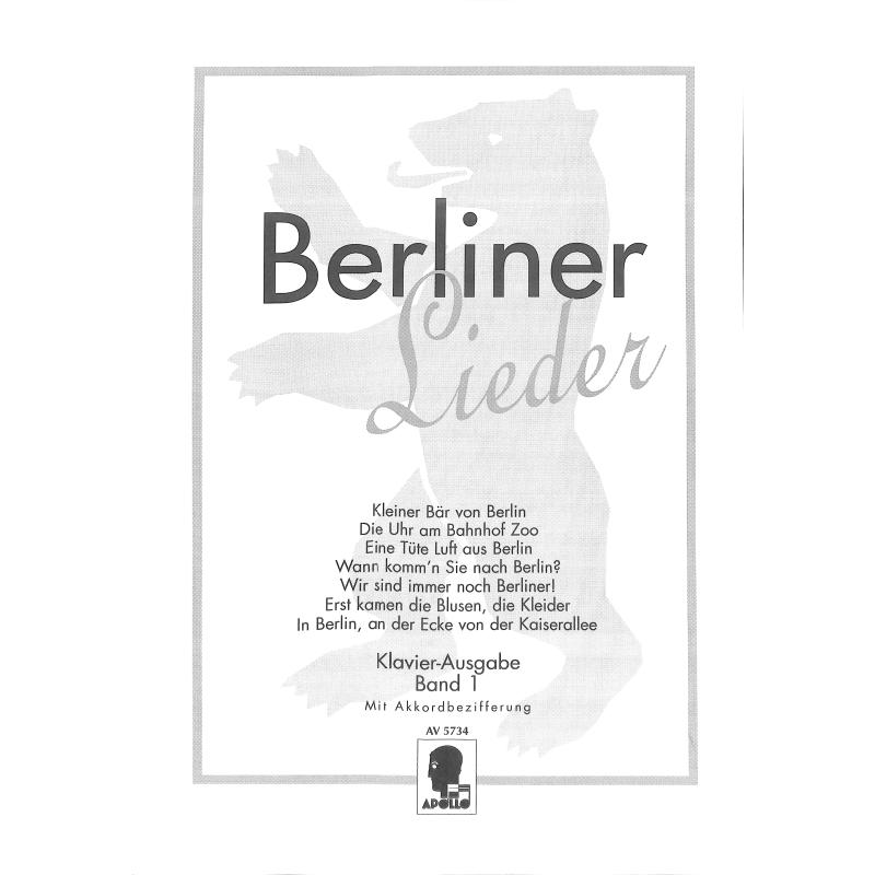 Titelbild für AV 5734 - BERLINER LIEDER 1