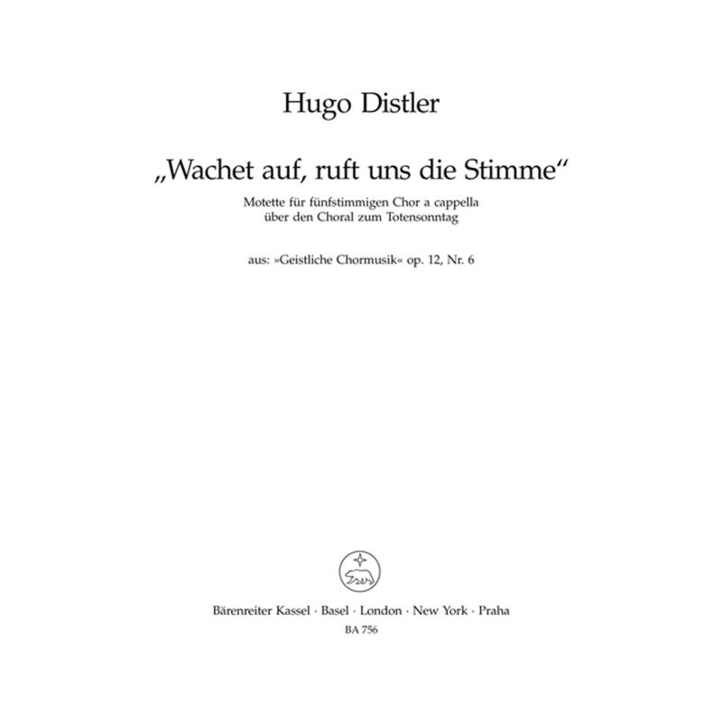 Titelbild für BA 756 - WACHET AUF RUFT UNS DIE STIMME