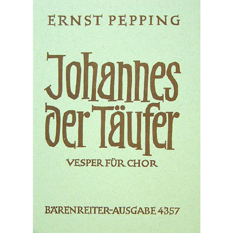 Titelbild für BA 4357 - JOHANNES DER TAEUFER VESPER