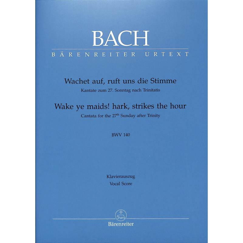Titelbild für BA 10140-90 - KANTATE 140 WACHET AUF RUFT UNS DIE STIMME BWV 140