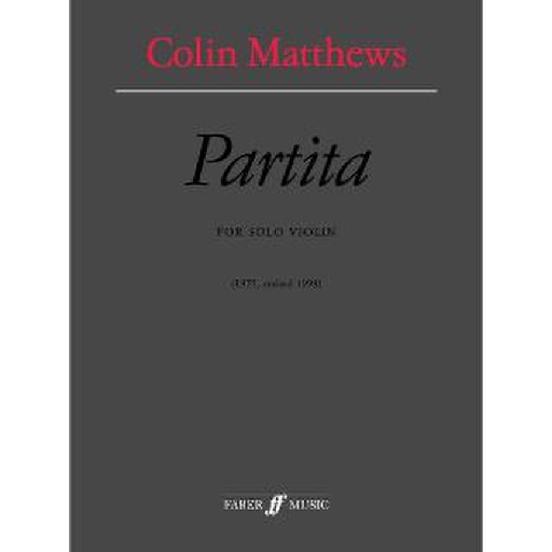 Titelbild für ISBN 0-571-51979-2 - PARTITA (1975)