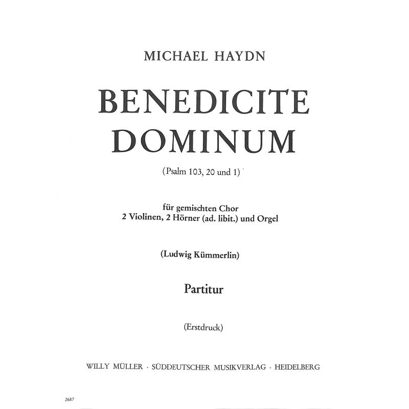 Titelbild für SM 2687 - BENEDICITE DOMINUM (PSALM 103/2)