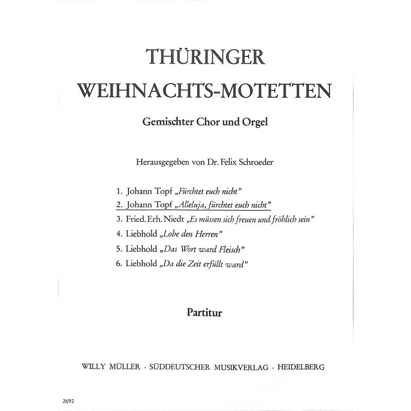 Titelbild für SM 2692 - ALLELUJA FUERCHTET EUCH NICHT