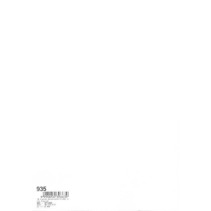 Notenbild für BB 44 - 18 KLEINE MELODISCHE ETUEDEN