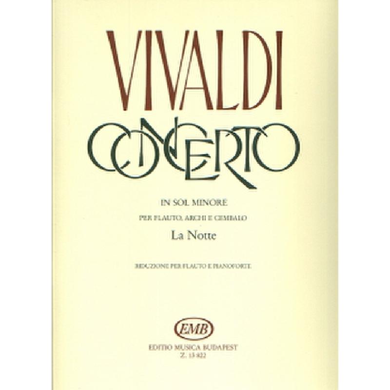 Titelbild für EMB 13822 - CONCERTO G-MOLL OP 10/2 RV 439 F 6/13 T 455 (LA NOTTE)