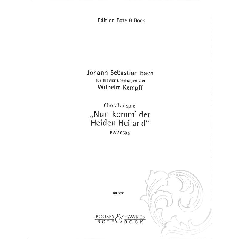 Titelbild für BOTE 0091 - NUN KOMM DER HEIDEN HEILAND BWV 659A