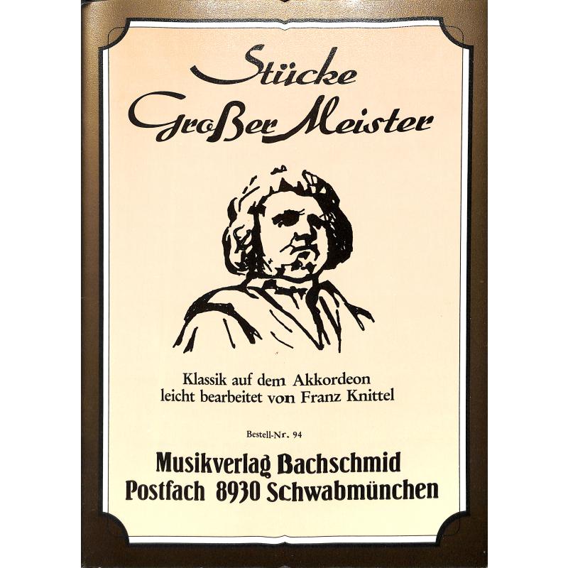 Titelbild für BS 94 - STUECKE GROSSER MEISTER