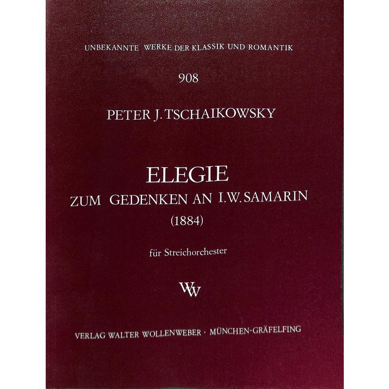 Titelbild für WW 908-P - ELEGIE ZUM GEDENKEN AN I W SAMARIN