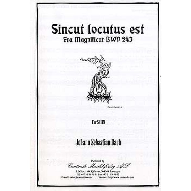 Titelbild für CANTANDO -C0287 - SICUT LOCUTUS EST (MAGNIFICAT BWV 243)