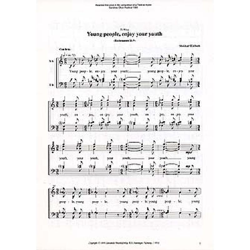 Titelbild für CANTANDO -C9511 - YOUNG PEOPLE ENJOY YOUR YOUTH
