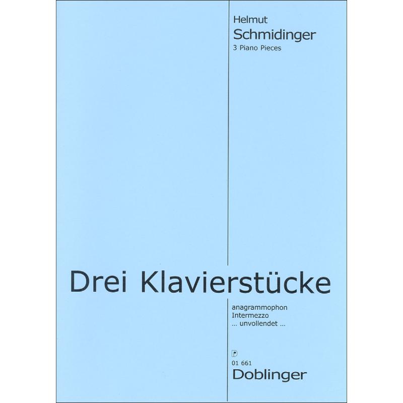 Titelbild für DO 01661 - 3 KLAVIERSTUECKE