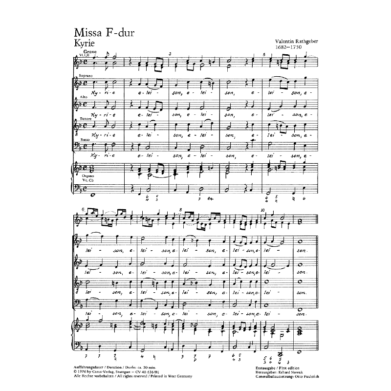 Notenbild für CARUS 40636-00 - MISSA DECLINA A MALO F-DUR OP 1/1