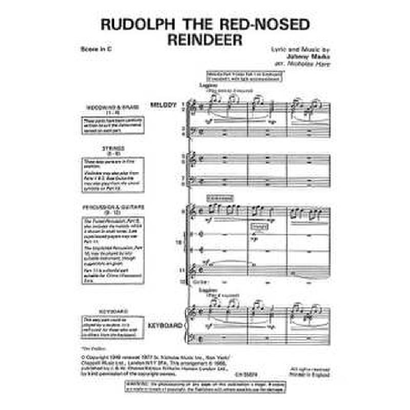 Titelbild für CH 55824 - RUDOLPH THE RED NOSED RAINDEER