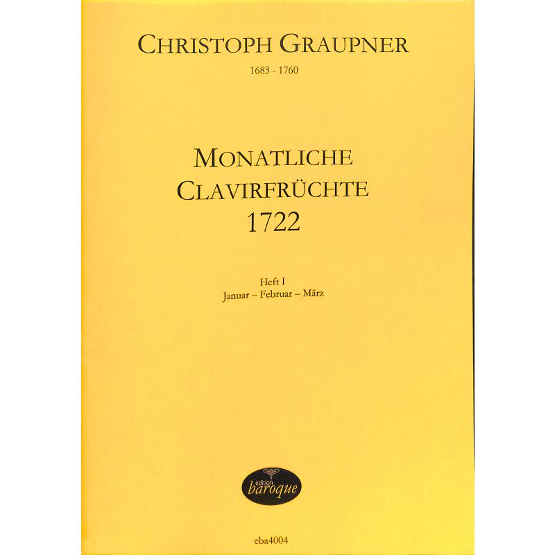 Titelbild für BAROQUE 4004 - MONATLICHE CLAVIERFRUECHTE 1 (1722)