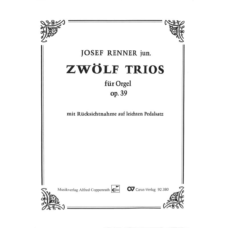 Titelbild für COPP 60059-01 - 12 TRIOS OP 39