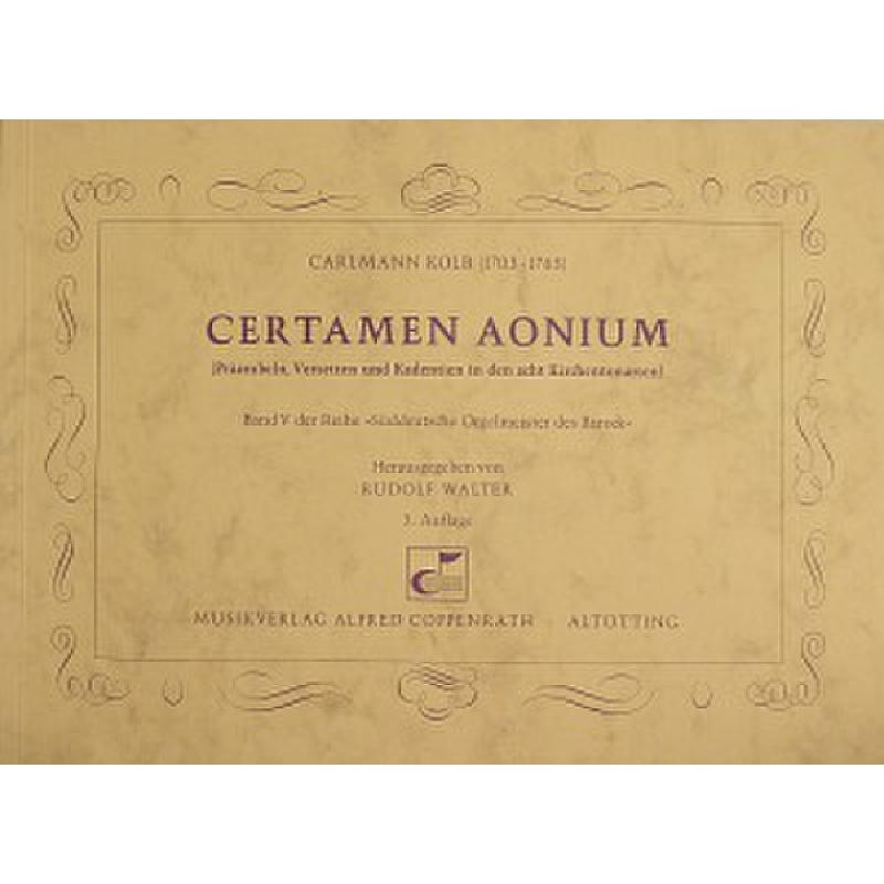 Titelbild für CARUS 91073-00 - Certamen aonium
