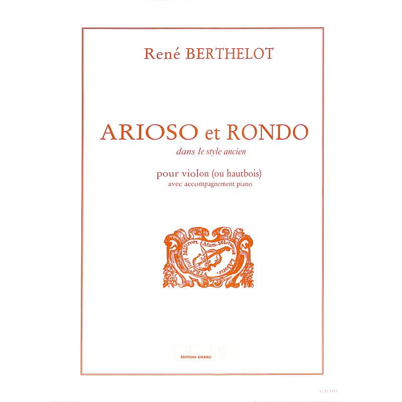 Titelbild für DELRIEU 1353 - ARIOSO ET RONDO