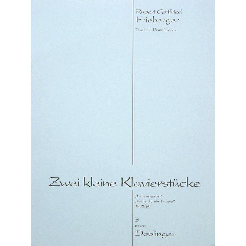 Titelbild für DO 01633 - 2 LYRISCHE KLAVIERSTUECKE