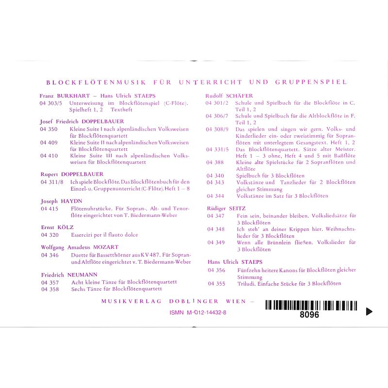 Notenbild für DO 04314 - ICH SPIELE BLOCKFLOETE 4
