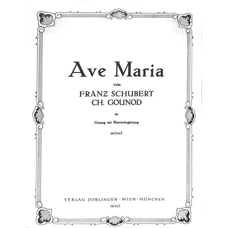 Titelbild für DO 08553 - AVE MARIA AS-DUR OP 52/6 D 839