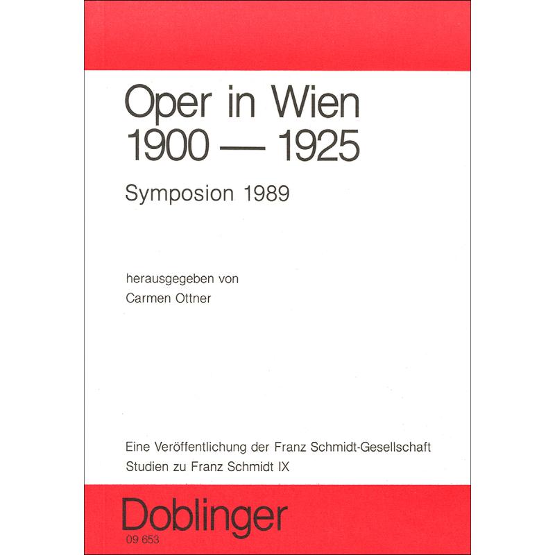 Titelbild für DO 09653 - OPER IN WIEN 1900 - 1925