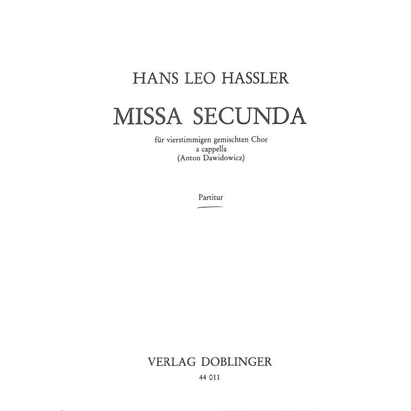 Titelbild für DO 44011-PA - Missa secunda