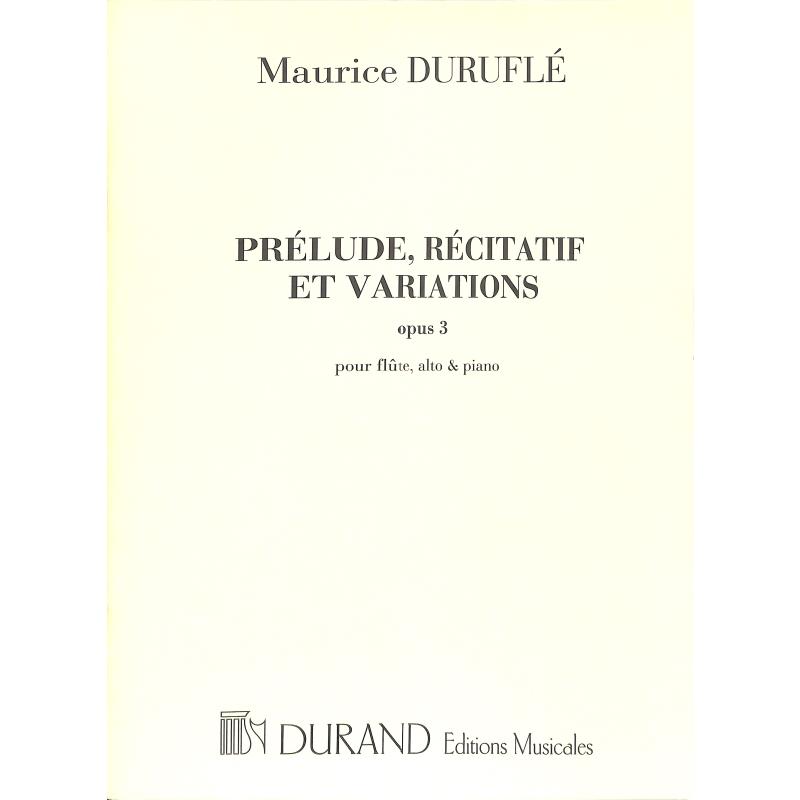 Titelbild für DF 11631 - Prelude recitatif et variation