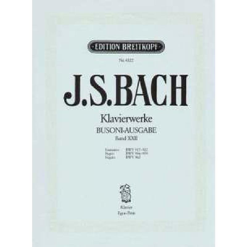 Titelbild für EB 4322 - FANTASIEN BWV 917-922