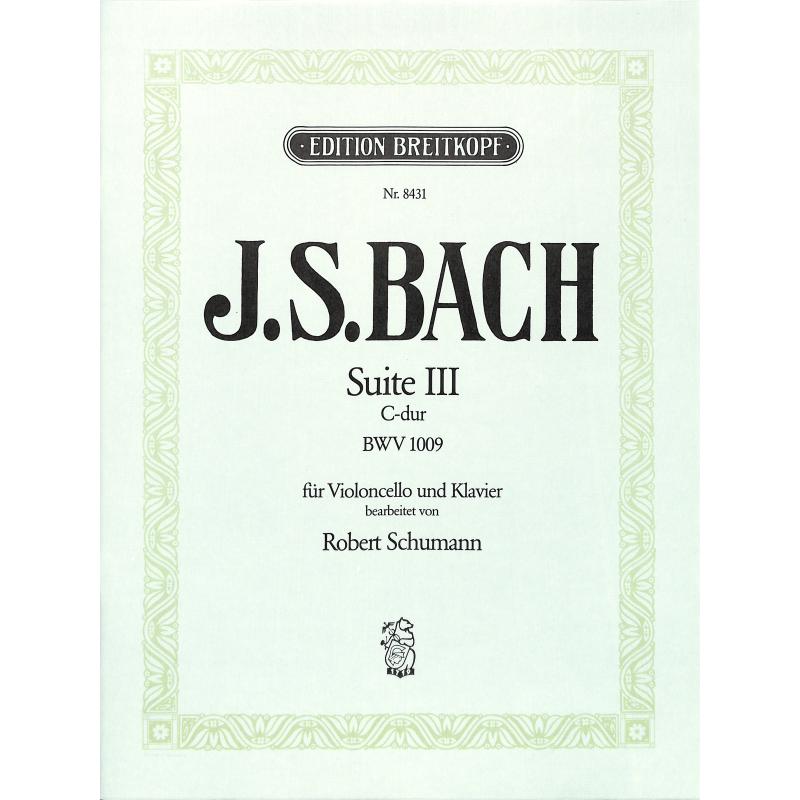 Titelbild für EB 8431 - SUITE 3 C-DUR BWV 1009 (VC)