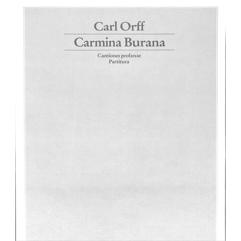 Titelbild für ED 85 - CARMINA BURANA - CANTIONES PROFANE