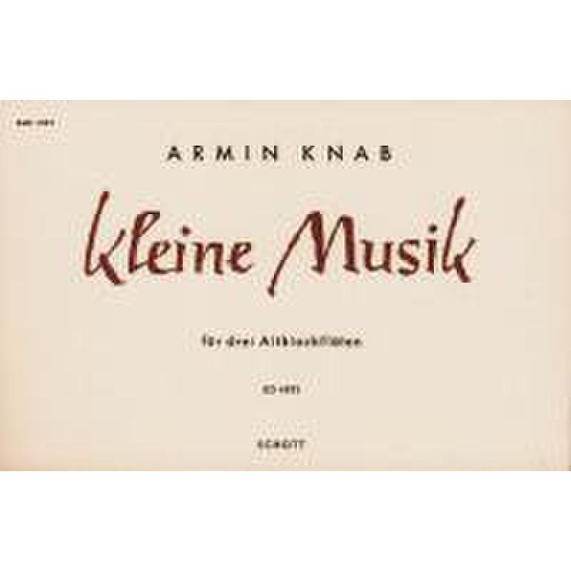 Titelbild für ED 4892 - KLEINE MUSIK