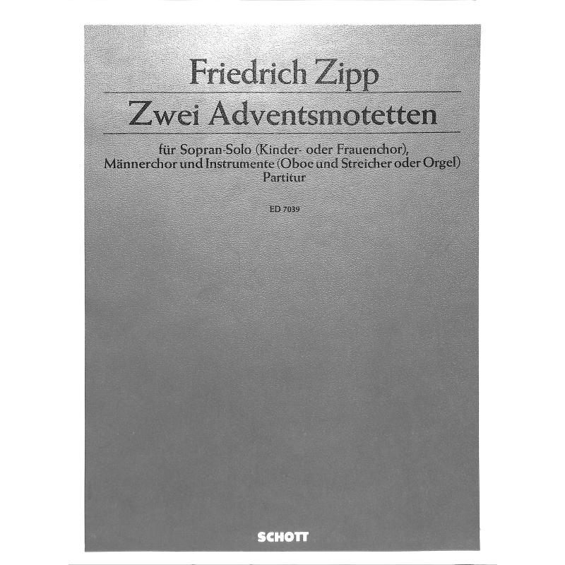 Titelbild für ED 7039 - 2 ADVENTSMOTETTEN