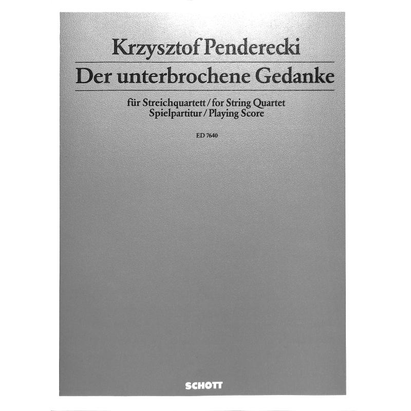 Titelbild für ED 7640 - UNTERBROCHENE GEDANKE