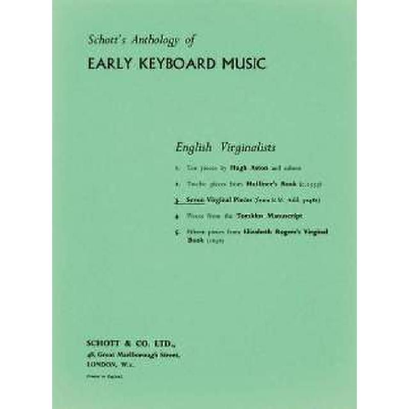 Titelbild für ED 10383 - EARLY ENGLISH KEYBOARD MUSIC 3