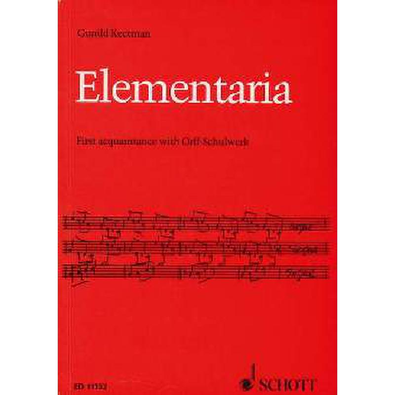 Titelbild für ED 11152 - ELEMENTARIA (ENGL)