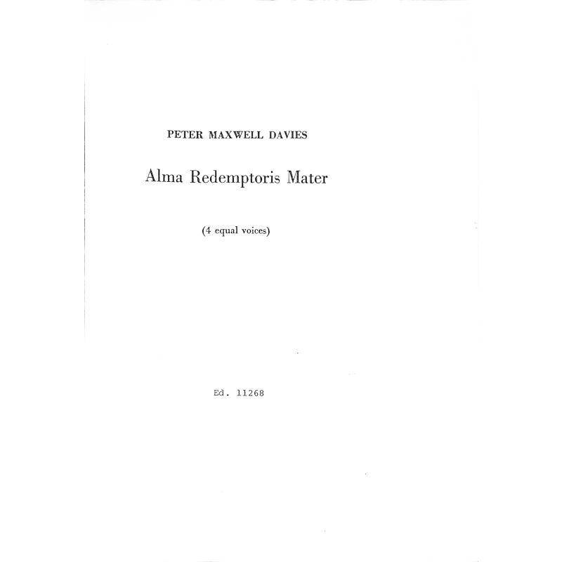Titelbild für ED 11268 - ALMA REDEMPTORIS MATER