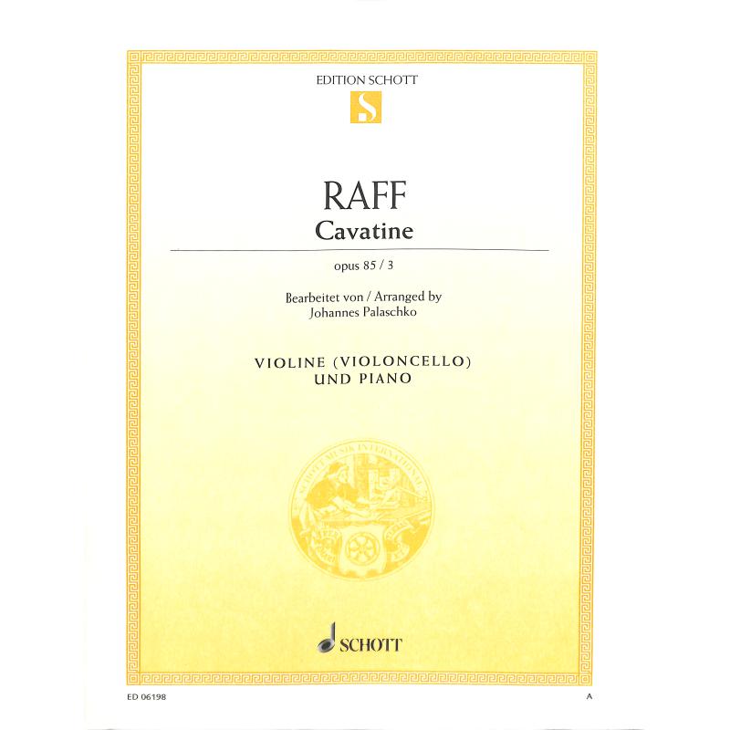 Titelbild für ED 06198 - CAVATINE OP 85/3