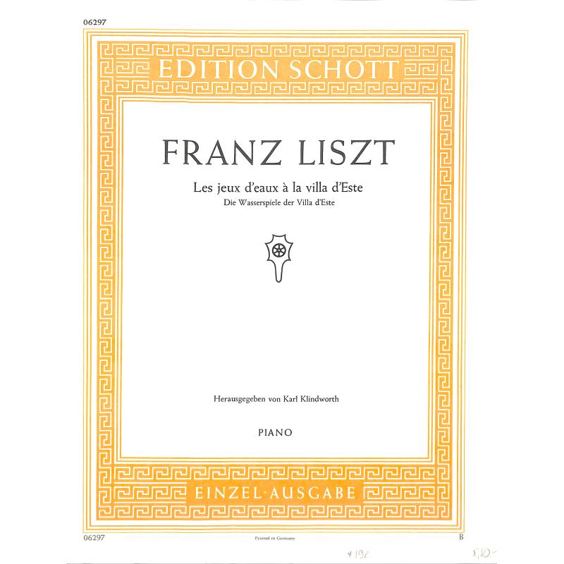 Titelbild für ED 06297 - LES JEUX D'EAU A LA VILLA D'ESTE