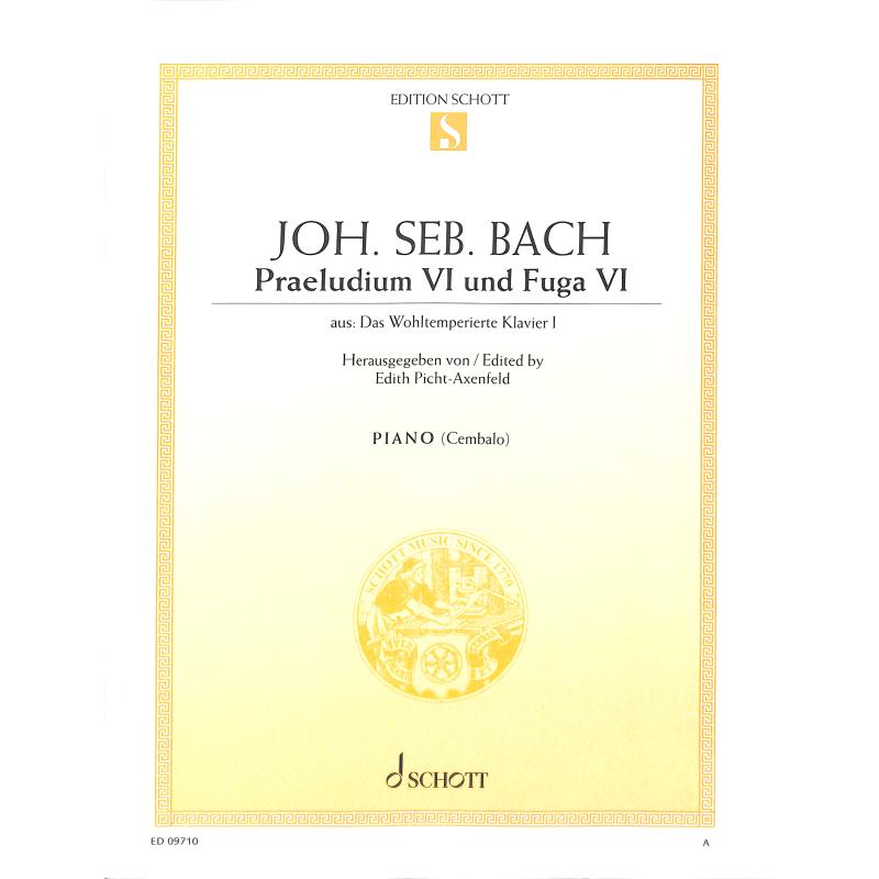 Titelbild für ED 09710 - PRAELUDIUM 6 + FUGE 6 D-MOLL BWV 851