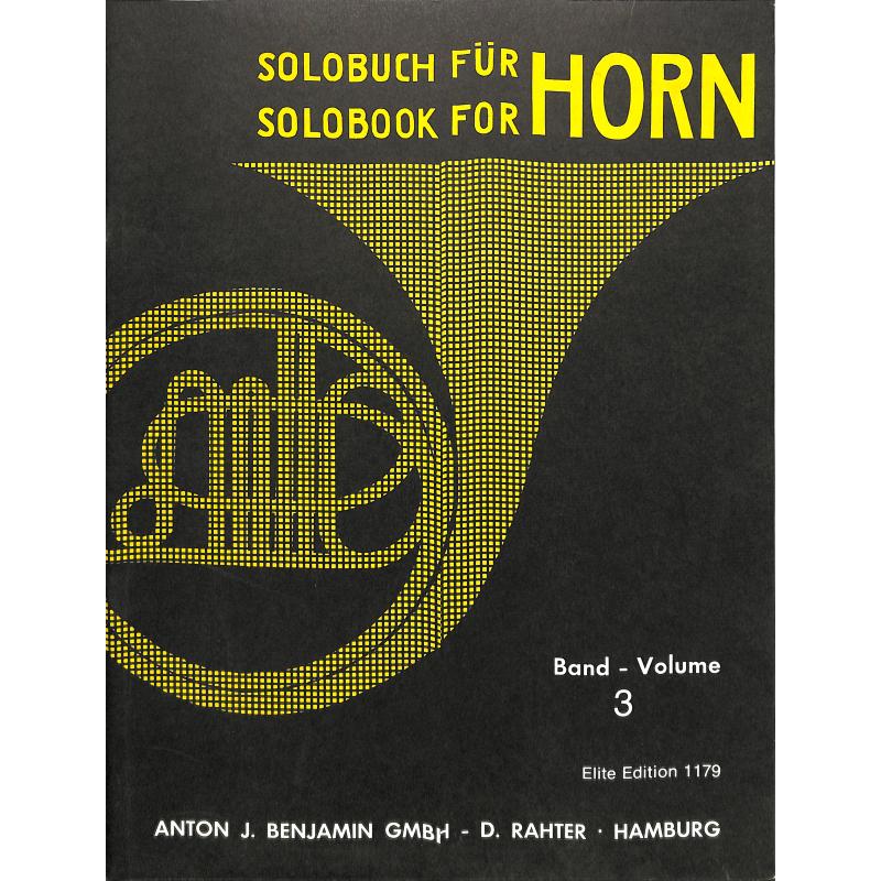 Titelbild für EE 1179 - SOLOBUCH FUER HORN 3
