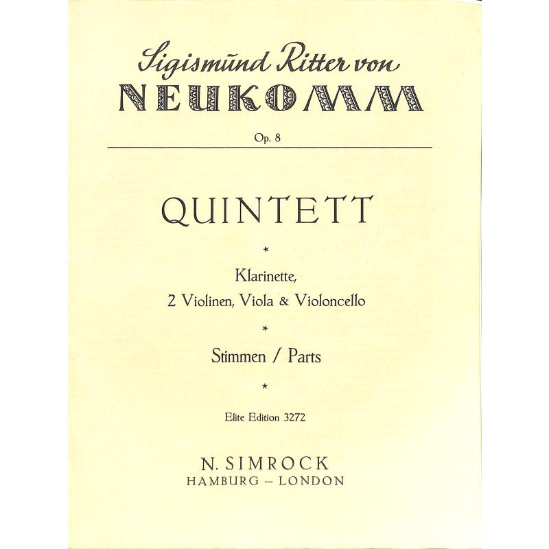 Titelbild für EE 3272 - QUINTETT OP 8